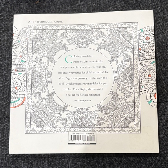 Mandala Meditation Coloring Book - Gold and White - Picture 5 of 5